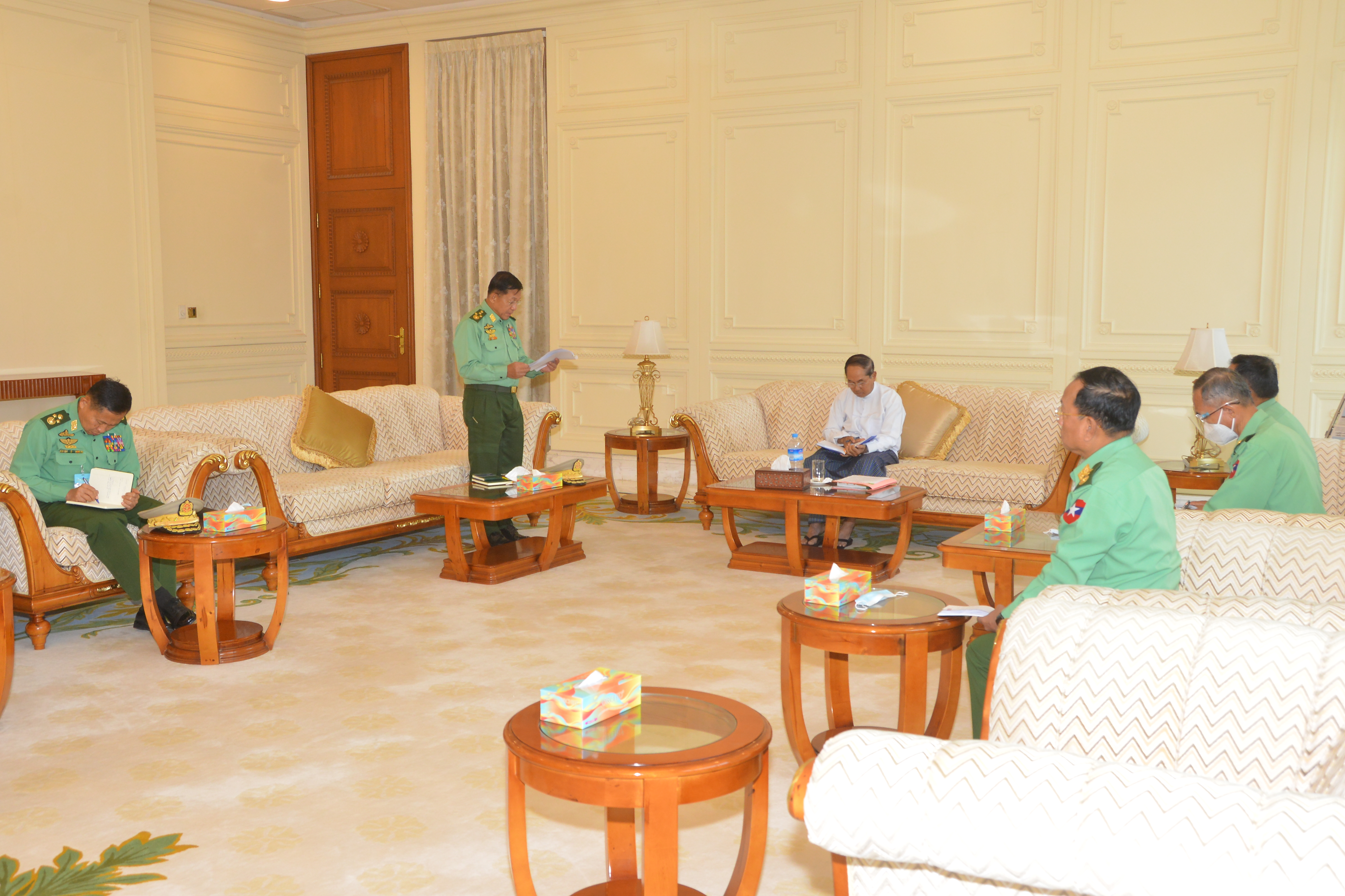 ပြည်ထောင်စုသမ္မတမြန်မာနိုင်ငံတော် “ အမျိုးသားကာကွယ်ရေးနှင့် လုံခြုံရေး ကောင်စီ ” အစည်းအဝေးကျင်းပပြုလုပ်